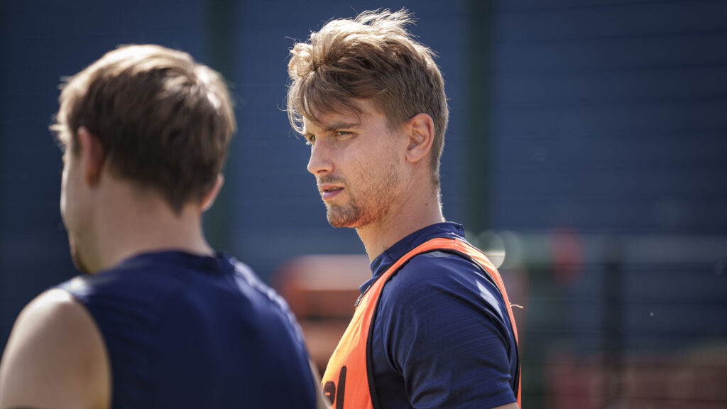 Andreas Maxsø i træning for Brøndby IF