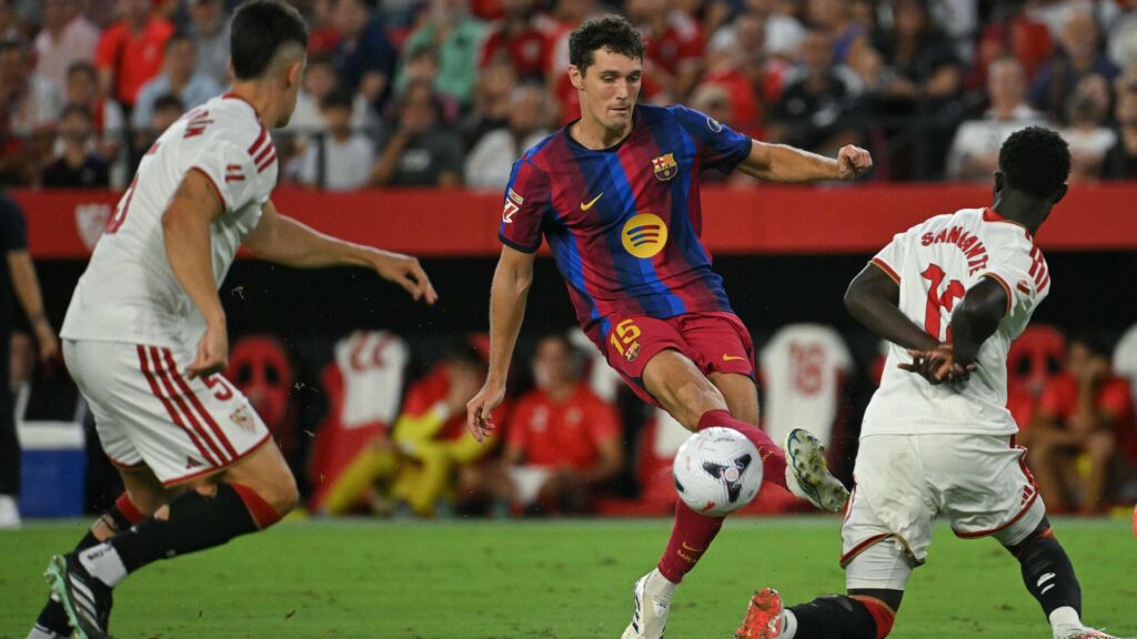 Andreas Christensen under gårsdagens kamp mod Sevilla