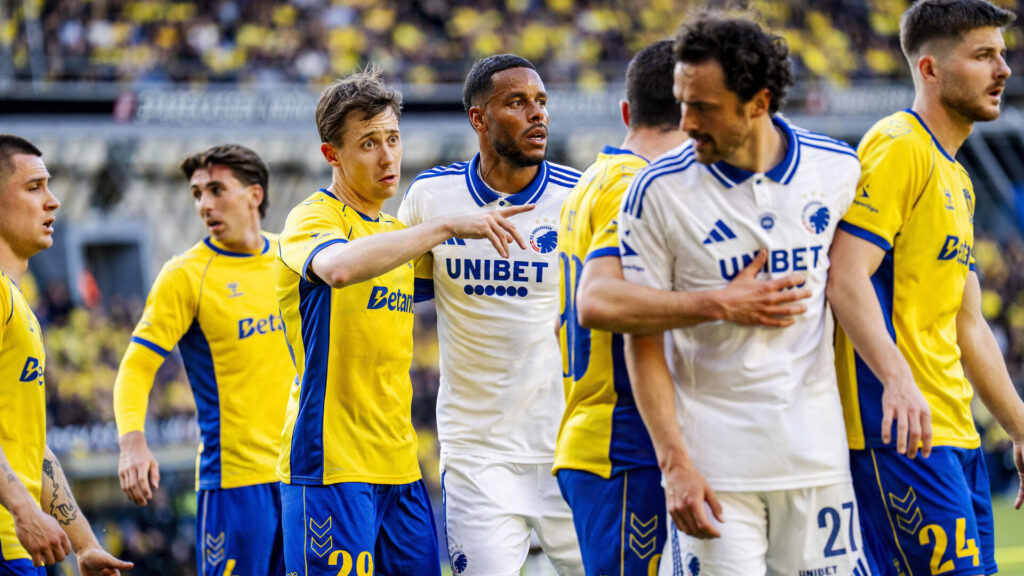 Brøndby's Mads Frøkjær, Bartosz Slisz Marko Divkovic og FCK's Thomas Delaney Mathias Zanka Jørgensen