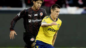 Oliver Villadsen i aktion for Brøndby mod FCM.