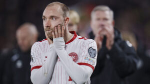 Christian Eriksen efter en landsholdskamp for Danmark mod Tjekkiet