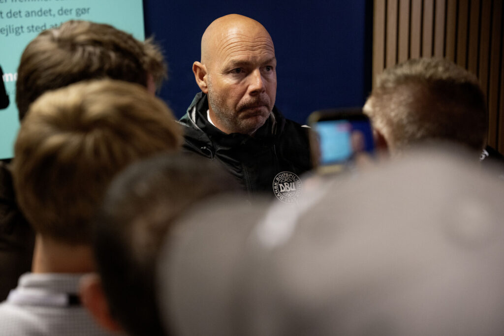 Brian Riemer efter Danmarks kamp mod Ukraine.