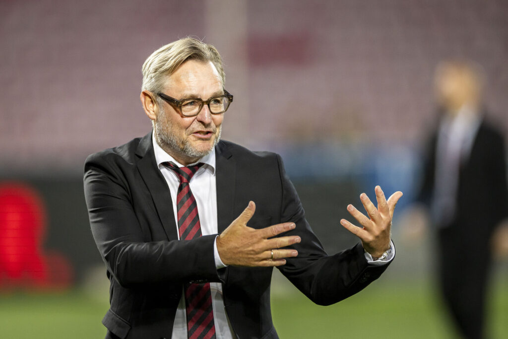 Claus Steinlein efter en FC Midtjylland-kamp.