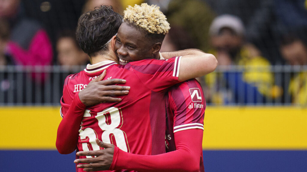 FC Midtjylland's Aral Simsir og Franculino Djú