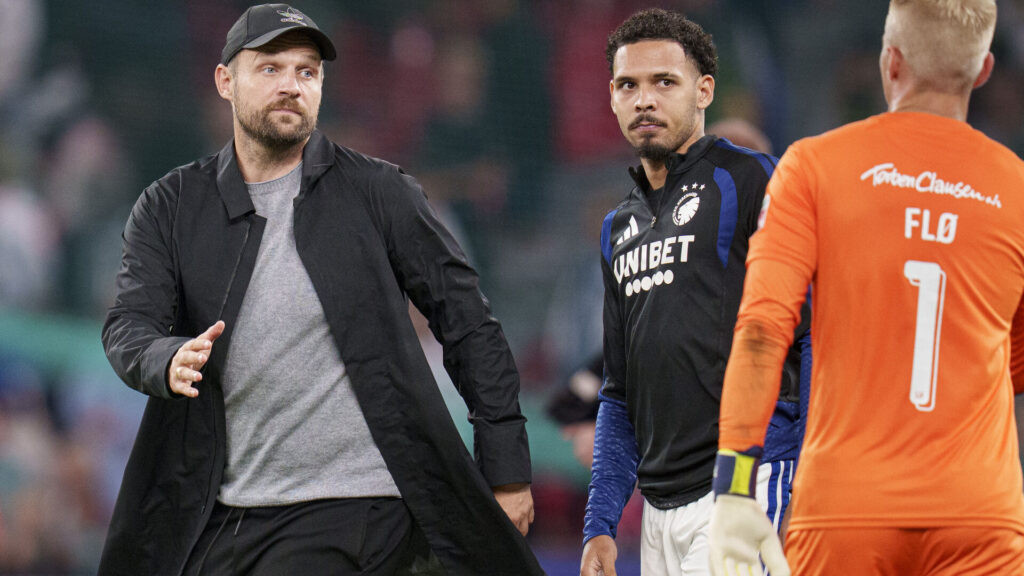 FC København's Gabriel Pereira og cheftræner Bo Svensson