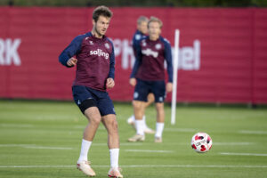 Joachim Andersen på træningslejr med Danmark den 21. september 2026.