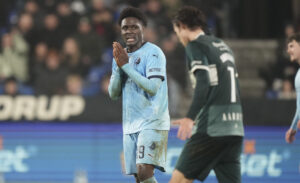 Musa Touré i kamp for Randers mod AGF.
