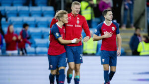 Martin Ødegaard og Erling Haaland for Norge