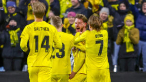 Bodø/Glimt's Kasper Høgh jubler en scoring