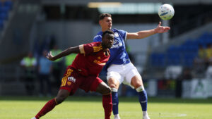 Yousef Salech i kamp for Cardiff City FC