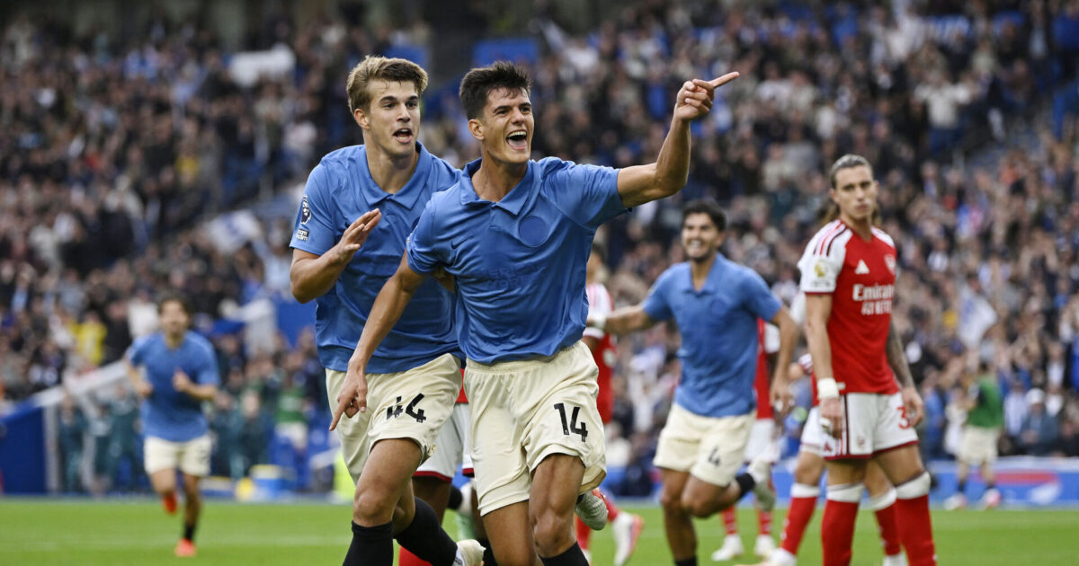 Hvor kom den fra, Brighton? Ydmygede Arsenal Foto: Ritzau Scanpix/REUTERS