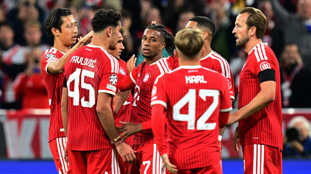 FC Bayern München fejrer et af dagens fem mål