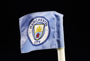 Et billede af et Manchester City-hjørneflag.