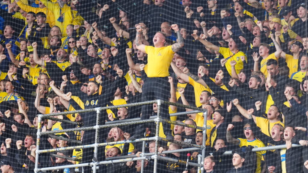 Brøndby-fans inden dagens kamp mod FC København