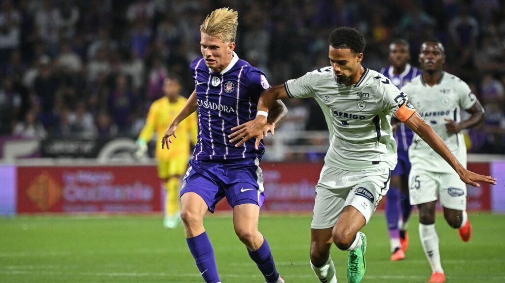 Thomas Jørgensen i aktion for Toulouse i opgøret mod Le Havre
