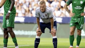 Jens Jønsson under AGF's opgør mod Sabah FK