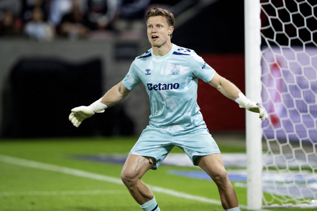 Patrick Pentz der råber i kampen mellem FCM og BIF