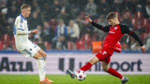 Adam Nygaard i kamp for FC Fredericia.