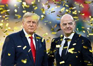 Donald Trump og Gianni Infantino.