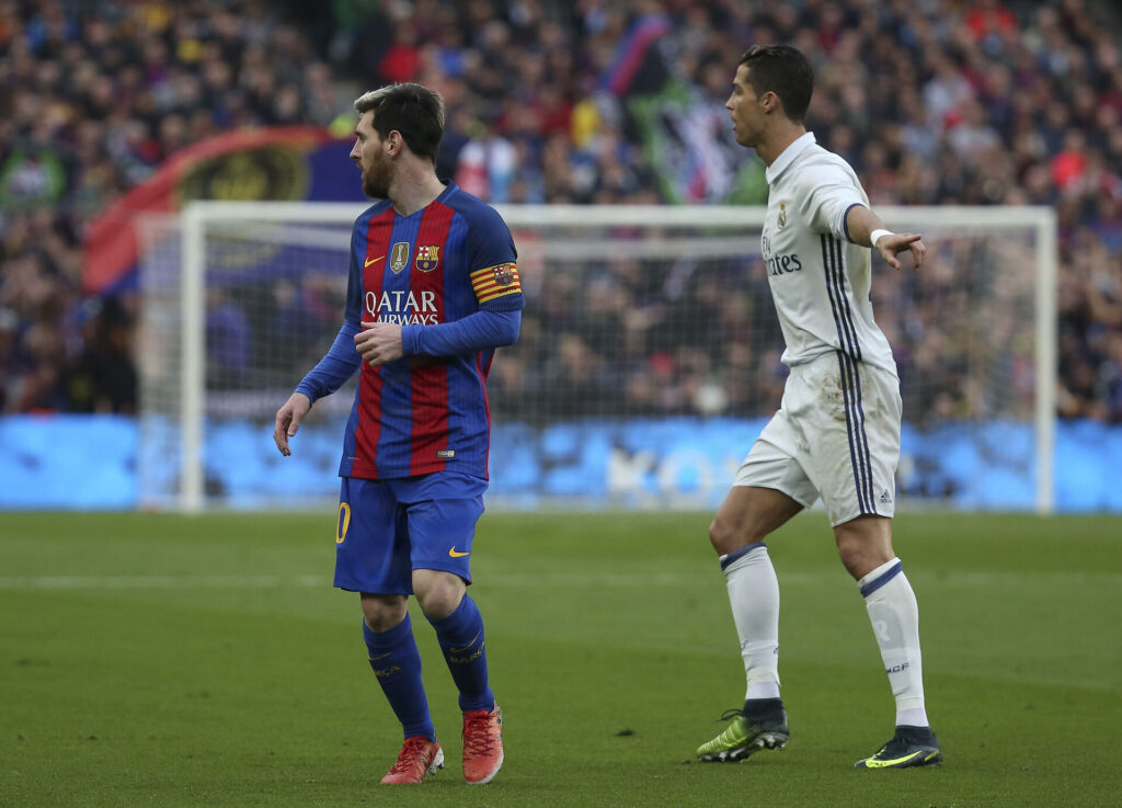Messi og Ronaldo i kamp for Barcelona og Real Madrid.