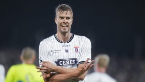 Frederik Tingager efter sins coring mod Sønderjyske.