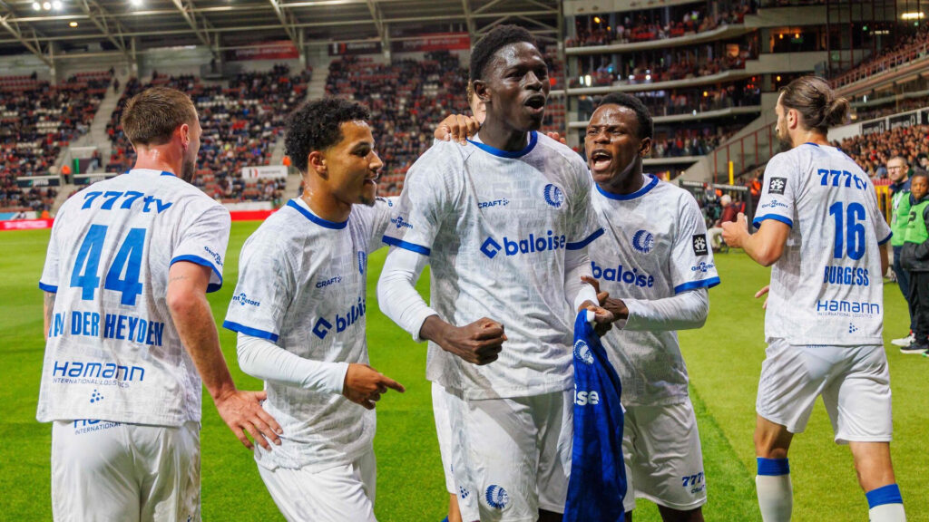 KAA Gent-spillere jubler