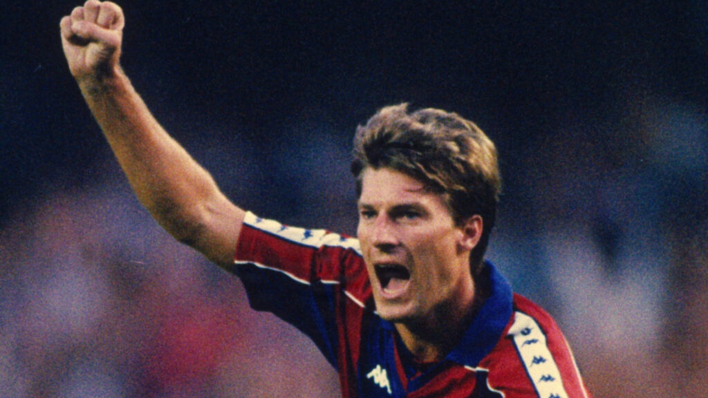 Michael Laudrup jubler i FC Barcelona