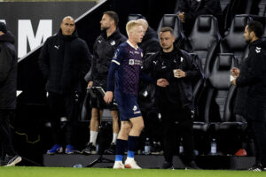 Laurits Pedersen får rødt mod AC Horsens.