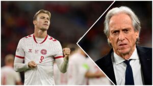 Rasmus Højlund og Jorge Jesus i samme billede.
