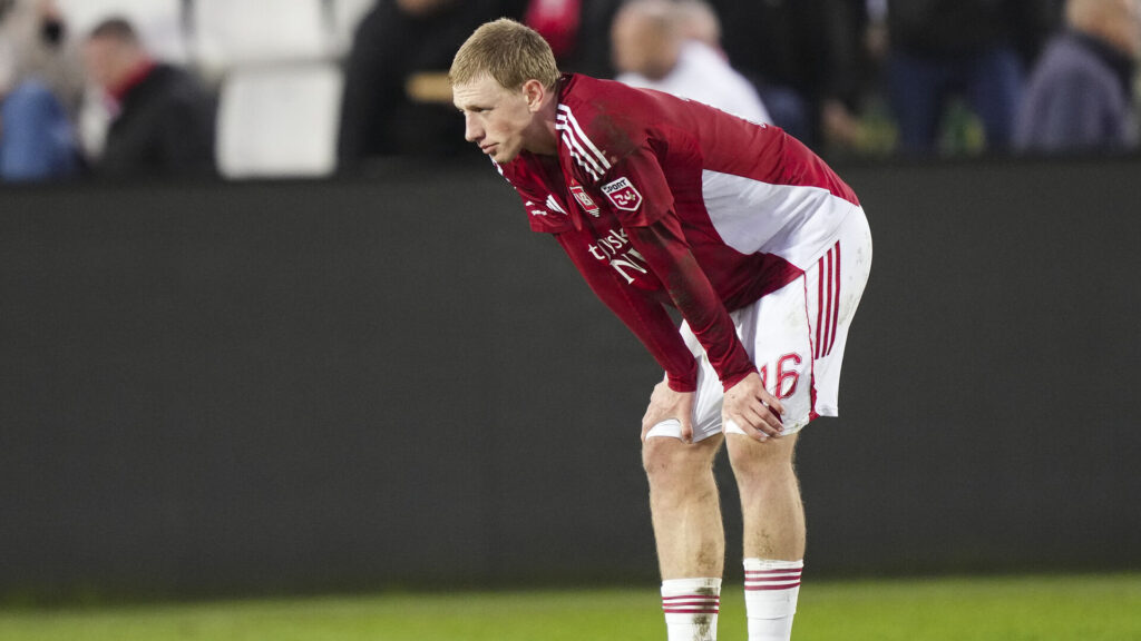 Tobias Bach i aktion for Vejle Boldklub