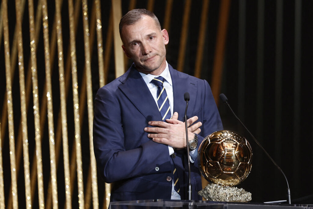 Andriy Shevchenko til Ballon d'Or-uddeling.