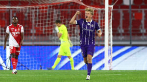 Thomas Jørgensen fejrer en scoring i Toulouse