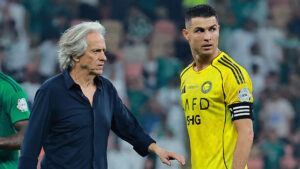 Jorge Jesus og Cristiano Ronaldo for Al Nassr