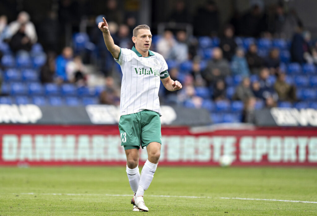 Jeppe Grønning under en kamp for Viborg.